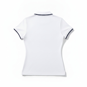 Camiseta Polo Personalizada OEM para Mujer, Manga Corta, Algodón Piqué, Transpirable, Casual, Primavera Verano, Corte Regular, Color Sólido, Cierre de Botones - Product Image 3