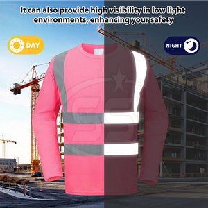 Workplace Safety Sweatshirt ANSI Class 2 High Visibility Workwear Reflective Protection <b>LED</b> Flash Logo Lasting Comfort - Product Image 4