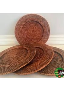 Luxury Handmade Natural Rattan Charger Plate <b>Placemats</b> <b>Round</b> Woven Dining Table Mats Eco Friendly Decorative Accessories - Product Image 3
