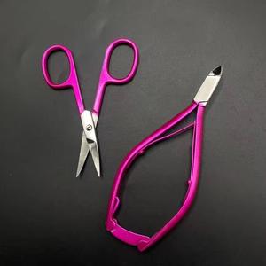 Kit de manucure professionnel 7 en 1 en acier inoxydable, outils de manucure à ressort unique, couleur rose, style classique, pour adultes - Product Image 5