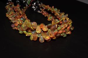 AAA ลูกปัดโอปอล์โอปอลเอธิโอเปียนธรรมชาติทรงลูกแพร์เรียบ4*6-7*9มม. 8นิ้วโอปอลฉูดฉาดสำหรับทำเครื่องประดับ - Product Image 4