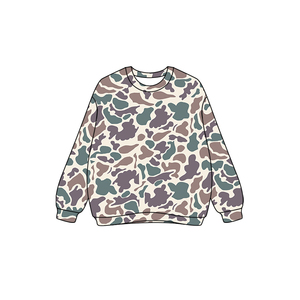 เสื้อสเวตเชิ้ตลายพรางแบบสวมหัว แขนยาว สำหรับกิจกรรมกลางแจ้ง ขายส่งสำหรับผู้ชายและผู้หญิง รับผลิตแบบ OEM พร้อมสกรีนโลโก้ตามสั่ง - Product Image 4