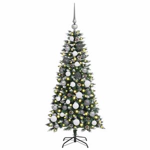 Árbol de Navidad Artificial Verde de 47.24 Pulgadas con 150 Luces LED Decorativas Navideñas - Product Image 3