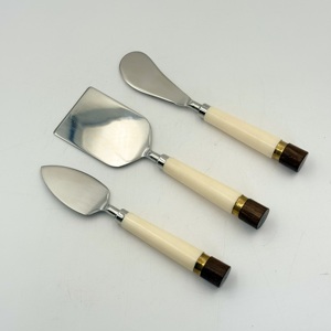 Ensemble de service à fromage en acier inoxydable avec manche en résine – Couteau à fromage et spatule à beurre pour la cuisine - Product Image 3