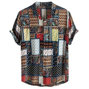 Última moda camisa de hombre de manga corta impresa al por mayor OEM Top Premium alta calidad precio barato 100% algodón diseño personalizado - Product Image 3