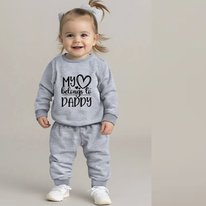 Otoño Invierno Unisex Niños Bebé Sudadera con capucha Conjuntos Ropa informal personalizada para niños Chándal de lana con pantalones de chándal durante 6 meses - Product Image 5