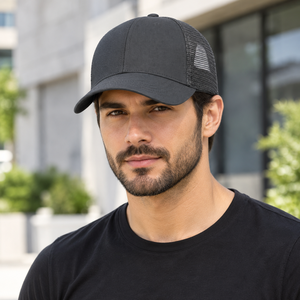 Casquette Trucker Adulte 5 Panneaux en Sergé de Coton avec Dos en Maille, Visière Courbée Structurée, Logo Brodé Sportif, Fabrication Usine - Product Image 6