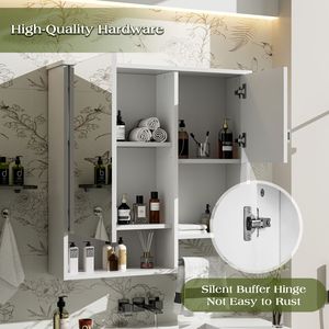 Armadietto da Bagno Moderno a Parete 29 X 28 con Specchio, Salvaspazio, per Stoccaggio in Bagno - Product Image 6