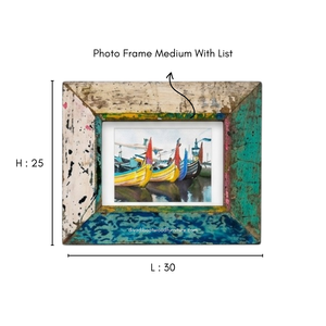 Handcrafted Photo <b>Frame</b> Eco-Friendly Reclaimed Boat Wood Original Color for <b>Wall</b> Home Decoration Living Room Bedroom Wholesale - Product Image 3