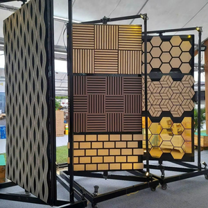 Nouveaux panneaux acoustiques en fibre de polyester avec noyau en caoutchouc, design populaire pour la décoration intérieure, panneaux insonorisants pour la décoration murale - Product Image 1