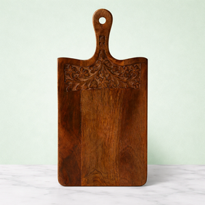 เขียงไม้ชีแฮมไม้แกะแกะลายดอกไม้แกะสลักด้วยมือกระดานเสิร์ฟอาหารในครัวมีความหนาทนทาน - Product Image 1
