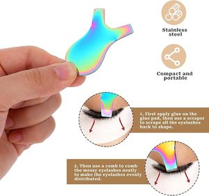 Mini peigne à cils en acier inoxydable en forme de Y, brosse de teinture réutilisable, séparateur de cils pour usage en salon, infusé à la kératine, sans odeur, 2-en-1, DIY - Product Image 2