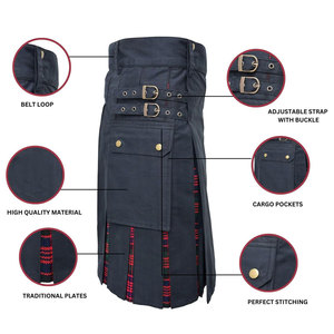 Venta al por Mayor de Kilt Escocés Híbrido para Mujer, Tela de Algodón, Tartán Macdonald, Plisado, con Correas de Cuero Ajustables y Hebillas - Product Image 5