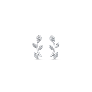 Pendientes de Aro con Diamantes para Mujer, Corte Brillante Redondo, Diamantes Blancos Cultivados en Laboratorio, Joyería Clásica para Uso Diario - Product Image 2