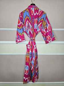 Kimono de Algodón Hecho a Mano Estilo Japonés para Mujer, Bata con Estampado Floral, Ropa de Playa y de Estar por Casa, Ropa de Dormir, Kimono Cómodo - Product Image 3