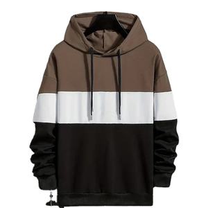 Sudadera CON CAPUCHA DE MODA unisex para hombre, forro polar liso con estampado digital de colores blanco y negro para invierno - Product Image 2