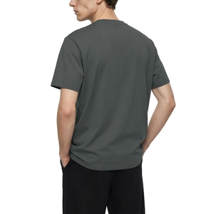 Camiseta de Algodón para Hombre, Cuello Redondo, Corte Clásico, Color Gris Carbón, Lisa, Básica, Casual, Manga Corta, Venta al Por Mayor - Product Image 4