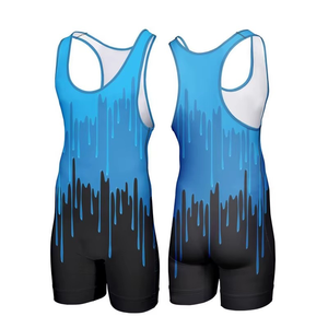 Men Dripping <b>Blue</b> Print Tank Top Shorts Set Sweat-Wicking Spandex Polyester Leisurewear Adult Size - Product Image 1