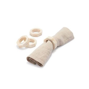 Lot de porte-serviettes de luxe en corne de buffle naturelle, design bande unie, pour décoration de table moderne de mariage et d'hôtel - Product Image 6