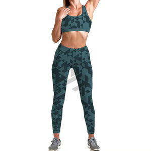 Conjunto de Yoga para Mujer de Marca Privada a Precio Económico, Venta Directa de Fábrica, MOQ Bajo, Spandex/Poliéster Transpirable, Ecológico, Logotipo Personalizado en la Parte Delantera - Product Image 6