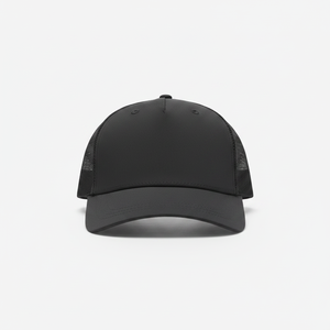Black Mesh Trucker <b>Hat</b> Adjustable Unisex Adult Casual Summer Outdoor Training <b>Cap</b> Breathable Cotton <b>Flat</b> Brim Style - Product Image 3