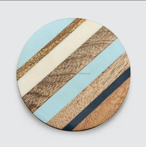 Ensemble de sous-verres en bambou durable avec logo personnalisé, design moderne carré, utilisation à domicile, à l'hôtel, au restaurant, couleur et taille personnalisées disponibles - Product Image 3