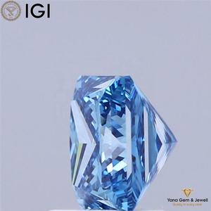 เพชร CVD ทรงเจ้าหญิง น้ำหนัก 2.00 กะรัต สีฟ้าสดใส ระดับความสะอาด VS1 พร้อมใบรับรอง IGI สำหรับงานสั่งทำ - Product Image 5