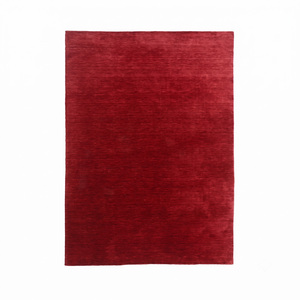 Deep <b>Red</b> <b>Wool</b> Solid Heathered Texture Rug Non-Slip Eco-Friendly Hand Tufted Area Carpet for Living Room Bedroom Hotel Interiors - Product Image 1