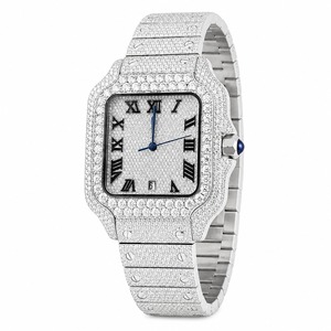 Luxury Stainless Steel Square <b>Diamond</b> <b>Watch</b> Analog Women's Timepiece Quartz Movement Bracelet - Product Image 5