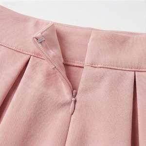 Jupe courte plissée en satin pour femme, coupe trapèze, couleur unie, taille normale, toutes saisons - Product Image 6