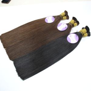 Extensions de cheveux ondulés bouclés en vrac les plus vendues, 18-22 pouces, double trame machine, toutes couleurs, cheveux Remy vietnamiens de qualité supérieure pour salons - Product Image 2