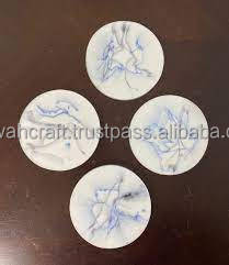 Sous-verre en résine de qualité supérieure, design classique, texture marbre, 4 pouces, couleur et logo personnalisables pour la décoration de table, KISWAH CRAFT KC-RC2154 - Product Image 6