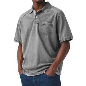 Polo personnalisé pour homme - Meilleure vente, coupe décontractée, tissu doux lavé, manches courtes, chemise décontractée avec poche, mélange coton/polyester 220 GSM - Product Image 1