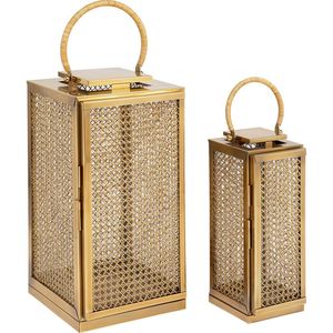 Luxury Gold Metal Candle <b>Lantern</b> with Mesh Panels & Handle Decorative Hanging <b>Lantern</b> for Home & Wedding Decor - Product Image 5