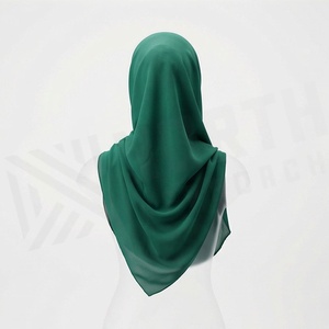 Hiyab de Chifón de Color Sólido para Mujer, Transpirable, para Uso Diario, Pañuelo Étnico de Oriente Medio - Product Image 2