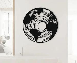 Modern Metal Circular <b>Wall</b> Art Black Powder Coated Handmade Decor for Home Decoration Large 33-40 Inch - Product Image 6