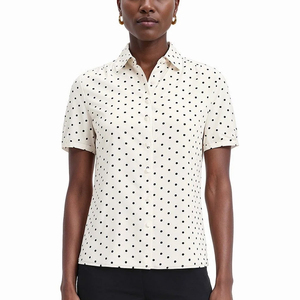 Blusa de Manga Larga con Cuello Camisero de Poliéster, Bordado Personalizado, Texto/Logotipo, Uniforme de Trabajo, 100 Piezas, Teñido Liso - Product Image 6