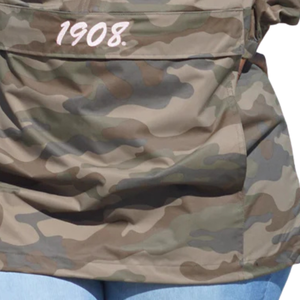 Chaqueta Anorak Camuflaje AKA para Mujer, Cortavientos con Capucha y Media Cremallera, Cresta Bordada, Verde Oliva Camuflaje Blanco - Product Image 4