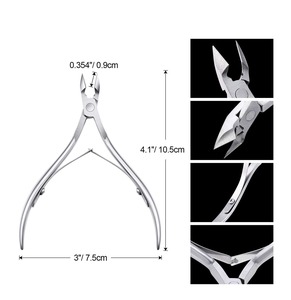 Coupe-cuticules en acier inoxydable, coupe-ongles de haute qualité, ouverture large, lame courbée, durable, coupe-cuticules avec logo personnalisé - Product Image 2