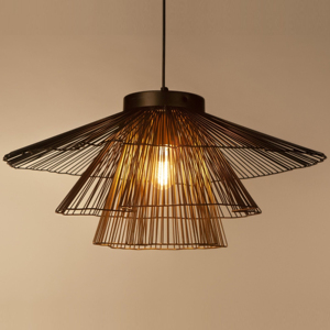 Lampe suspendue en fer finition or, design exclusif, très appréciée, forme et taille personnalisées, design en fil métallique - Product Image 6