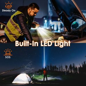 Ventilador de Cinturón Turbo Portátil y Usable de 5 Velocidades con Batería de 10000 mAh, Linterna y Clip para Cintura, Manos Libres, 1 Ventilador Portátil con Clip para Cintura - Product Image 4