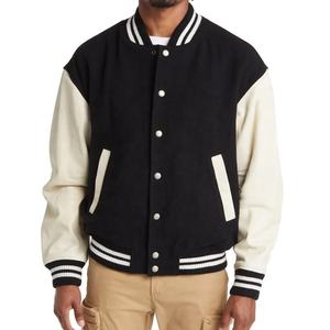 Veste universitaire de haute qualité avec broderie de logo personnalisée, veste de baseball pour homme, fermeture OEM, veste bomber d'hiver - Product Image 5