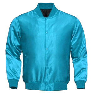 Custom Blank blue Custom Made Satin <b>Jacket</b> Side Pocket High Quality Men Satin Varsity <b>Jackets</b> Men's <b>jacket</b> - Product Image 2