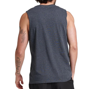 ODM Men Street Style Hip Hop Tank Top Custom Graphic Print 100% Soft Cotton Polyester Casual Sporty Sleeveless TankTops Tee - Product Image 4