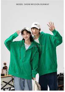 Sweat-shirt unisexe en coton avec logo personnalisé, tissu polaire pour l'hiver et l'automne, sweat-shirts à capuche personnalisés pour homme, coupe ample - Product Image 4