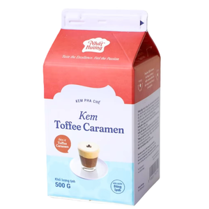 Prix Compétitif Crème Non Laitière pour Boissons, Fournisseur Exportateur OEM/ODM, Crème pour Café, Lait, Thé, Desserts Toffee Caramel HALAL 500G - Product Image 1