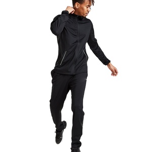 Custom wholesale cotton polyester blend tech fleece mens fitted <b>tracksuit</b> slim fit <b>plain</b> <b>tracksuits</b> - Product Image 1