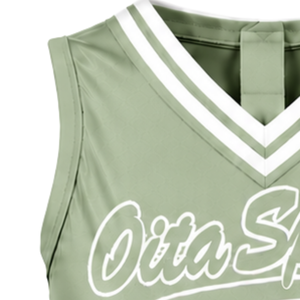 Custom Sage Green Cheer Shirt Sleeveless Team Sports Uniform Top Athletic Performance Wear Training Practice Cheer Squad Apparel - Product Image 4