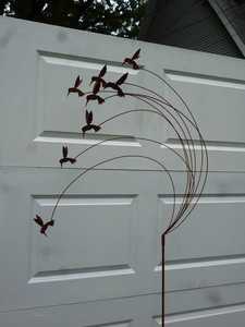 Sunflower <b>Rusty</b> Metal Sunflower Garden Stake Outdoor Decor Simple Style Galvanized Steel Planting Art for Yard and Patio - Product Image 3