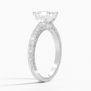 BOJ <b>Ring</b> 0129 Asscher Cut 925 <b>Silver</b> Luxe Hudson Prong Setting <b>Solitaire</b> Diamond <b>Ring</b> 2ct D Color VVS1 Moissanite GRA Certified - Product Image 2